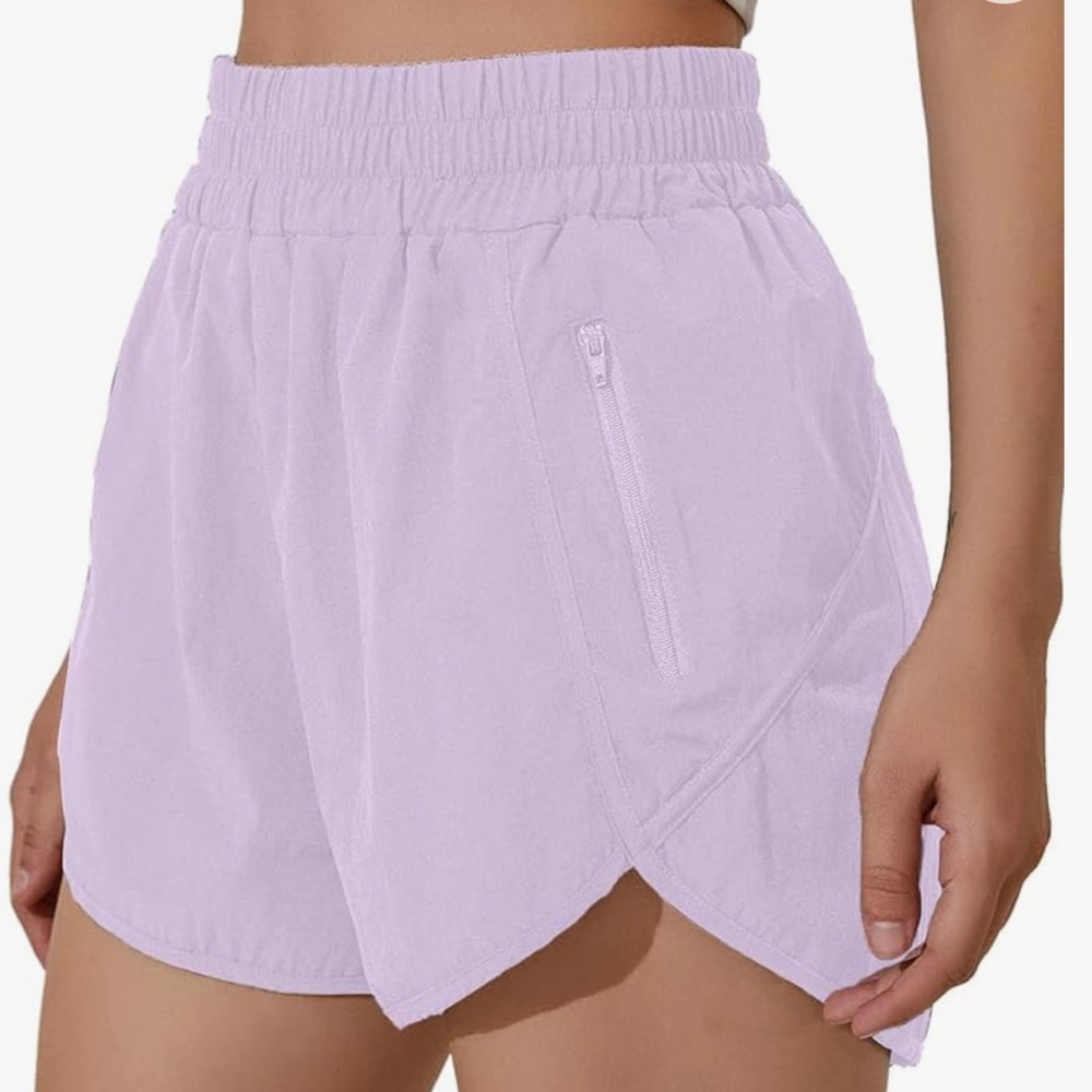 Women’s Light Purple Athletic Running Shorts